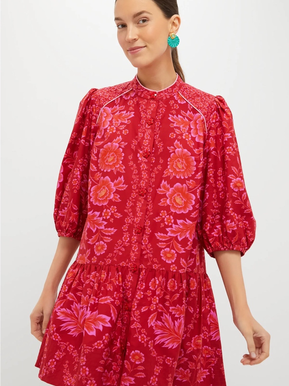 Farm Rio Red Olivia Mini Dress